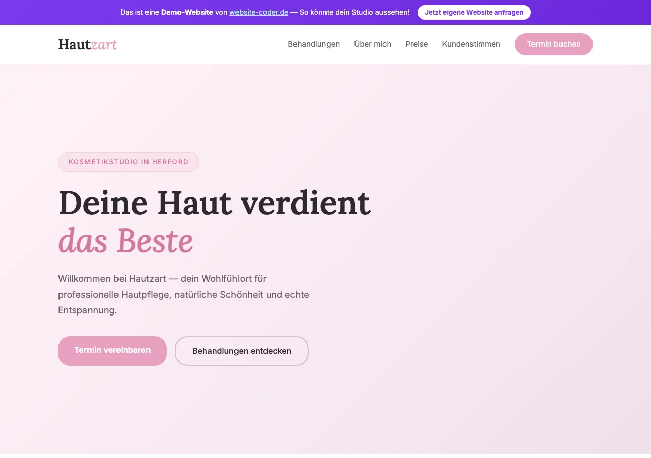 Hautzart Kosmetik — Kosmetik-Demo